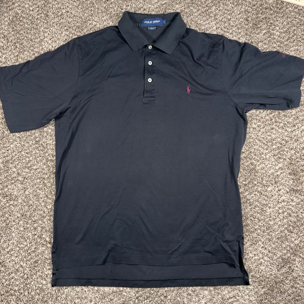 Polo Golf Ralph Lauren Shirt Mens L Navy Pima Cotton Sugar Creek Country Club
